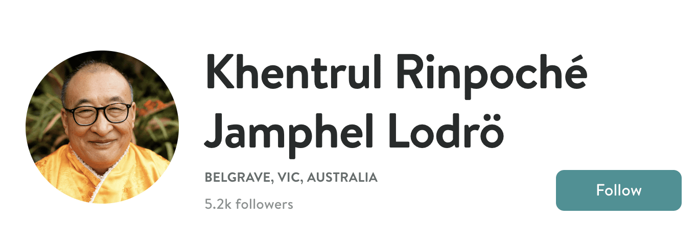 Khentrul Rinpoche's Profile on Insight Timer